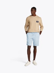 Tommy Hilfiger Blue Harlem Drawstring Linen Shorts - Image 1 of 6