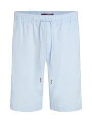 Tommy Hilfiger Blue Harlem Drawstring Linen Shorts - Image 5 of 6