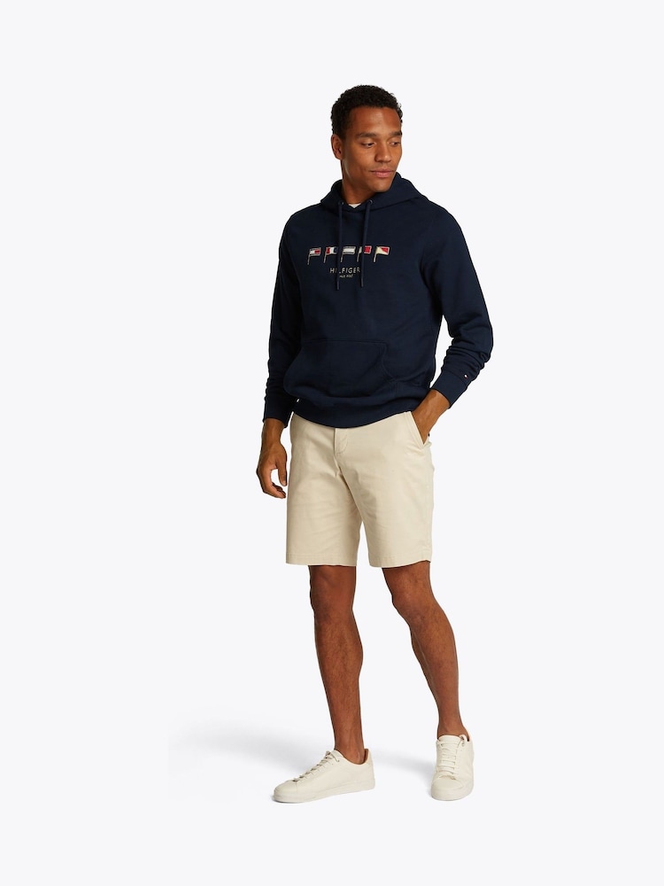 Tommy Hilfiger Navy Multi Flags 100% Cotton Hoodie - Image 2 of 6