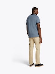 Tommy Hilfiger Light Blue Regular Fit Short Sleeve 100% Cotton Polo Shirt - Image 3 of 6