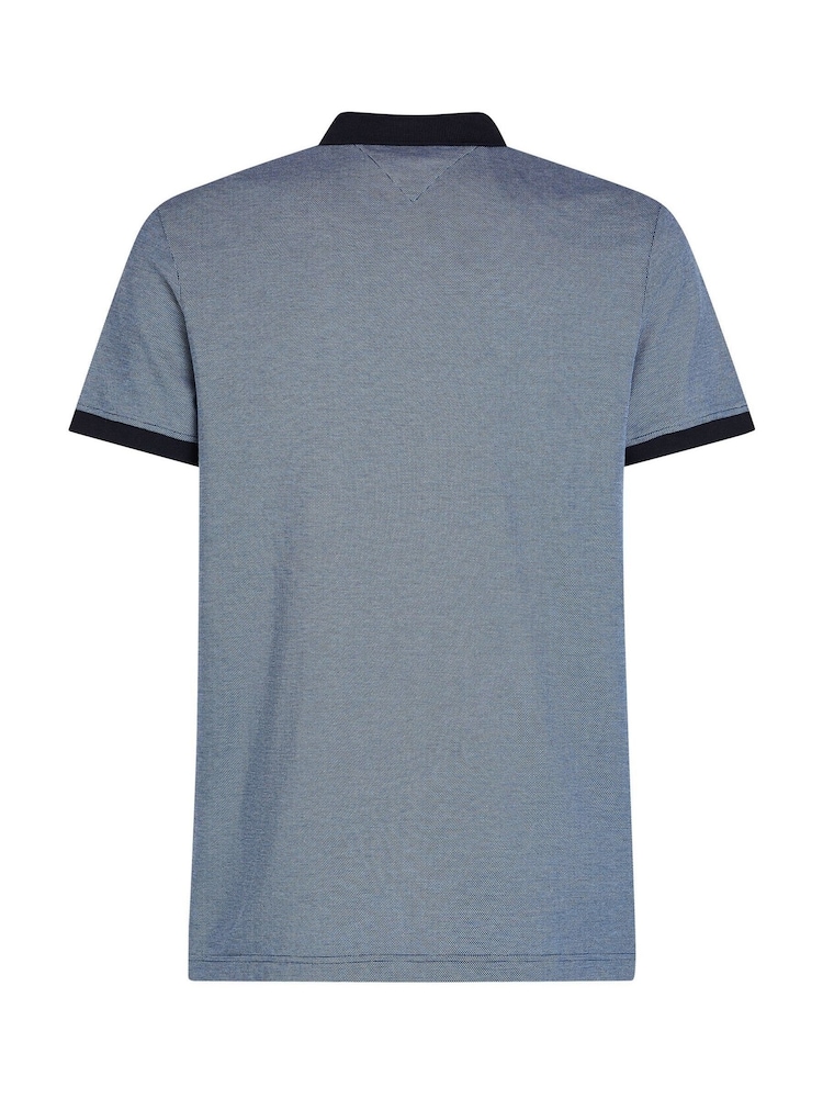Tommy Hilfiger Light Blue Regular Fit Short Sleeve 100% Cotton Polo Shirt - Image 6 of 6
