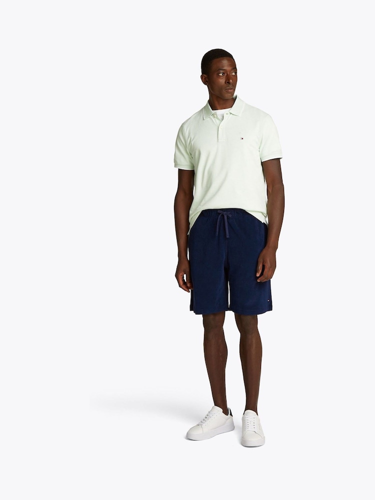 Tommy Hilfiger Blue Terry Towelling Jogger Shorts - Image 2 of 6 Tommy Hilfiger Blue Terry Towelling Jogger Shorts - Image 2 of 6