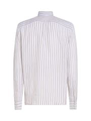 Tommy Hilfiger White Regular Fit Essential Stripe 100% Linen Shirt - Image 6 of 6