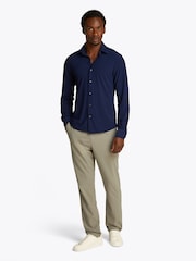 Tommy Hilfiger Blue Performance Stretch Oxford Shirt - Image 2 of 7