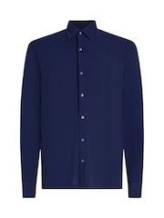 Tommy Hilfiger Blue Performance Stretch Oxford Shirt - Image 5 of 7