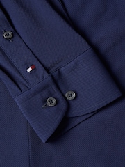Tommy Hilfiger Blue Performance Stretch Oxford Shirt - Image 7 of 7