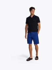 Цвет морской волны - Tommy Hilfiger Regular Fit Performance Zip Short Sleeve Polo Shirt - Image 2 of 6