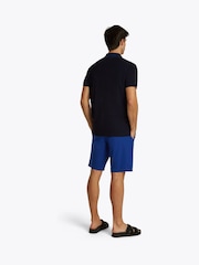 Цвет морской волны - Tommy Hilfiger Regular Fit Performance Zip Short Sleeve Polo Shirt - Image 3 of 6