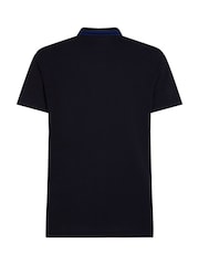 Цвет морской волны - Tommy Hilfiger Regular Fit Performance Zip Short Sleeve Polo Shirt - Image 6 of 6