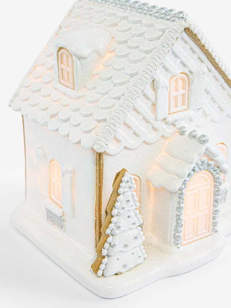 Lumineo White Pre Lit LED Christmas House Ornament - Image 5 of 5 Lumineo White Pre Lit LED Christmas House Ornament - Image 5 of 5