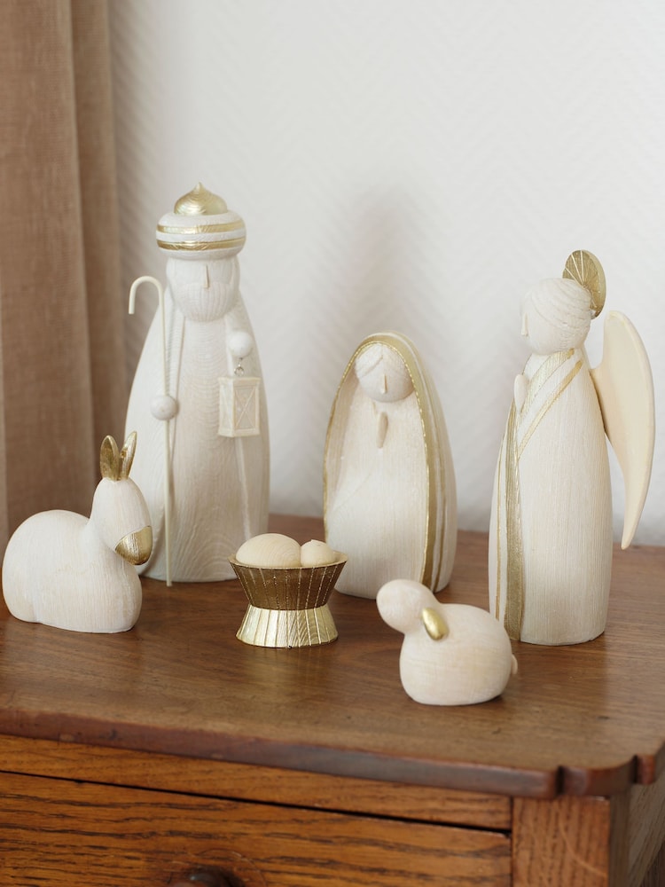 Decoris White Nativity Ornament - Image 1 of 2 Decoris White Nativity Ornament - Image 1 of 2
