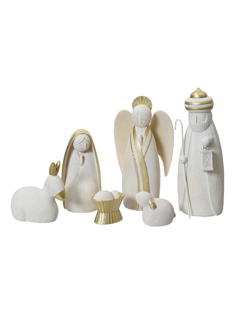 Decoris White Nativity Ornament - Image 2 of 2 Decoris White Nativity Ornament - Image 2 of 2