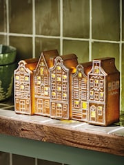 Lumineo Pre Lit LED Gingerbread Christmas House Ornament - Image 1 of 3