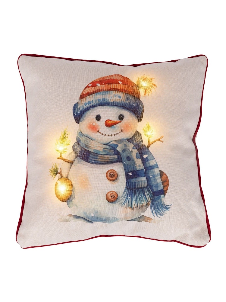 Lumineo Lit Snowman Christmas Cushion - Image 2 of 4