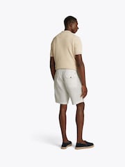 Tommy Hilfiger White Harlem Drawstring Linen Shorts - Image 3 of 6