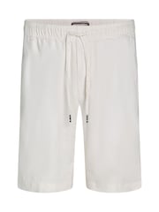 Tommy Hilfiger White Harlem Drawstring Linen Shorts - Image 5 of 6