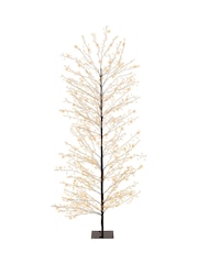 Lumineo Black Pre Lit Outdoor Warm White LED Christmas Tree - Image 2 of 4