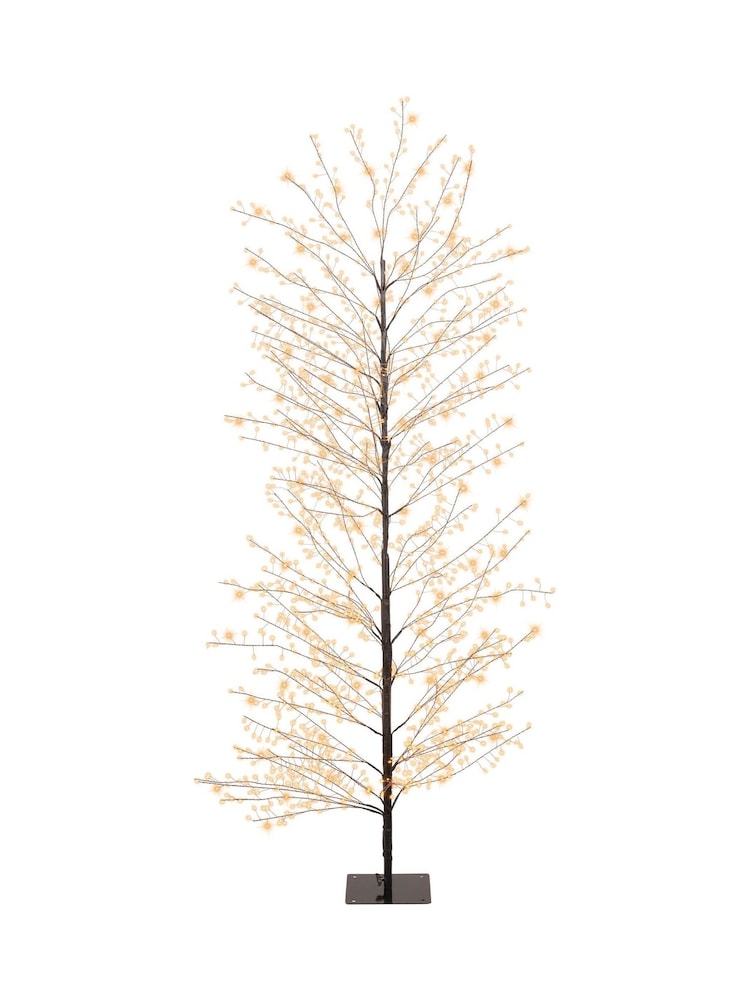 Lumineo Black Pre Lit Outdoor Warm White LED Christmas Tree - Image 2 of 4 Lumineo Black Pre Lit Outdoor Warm White LED Christmas Tree - Image 2 of 4