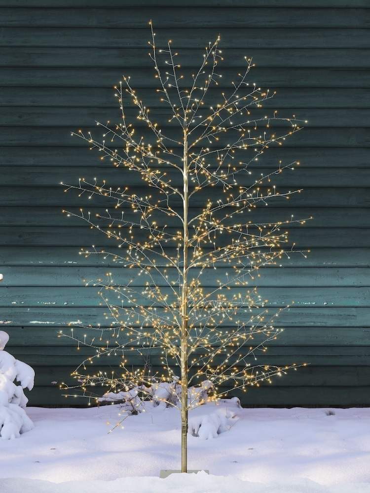 Lumineo Champagne Gold Pre Lit 5ft Outdoor LED Christmas Tree - Image 1 of 2