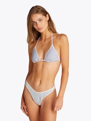 Tommy Hilfiger White Triangle Bikini Top With Removable Pads - Image 1 of 5