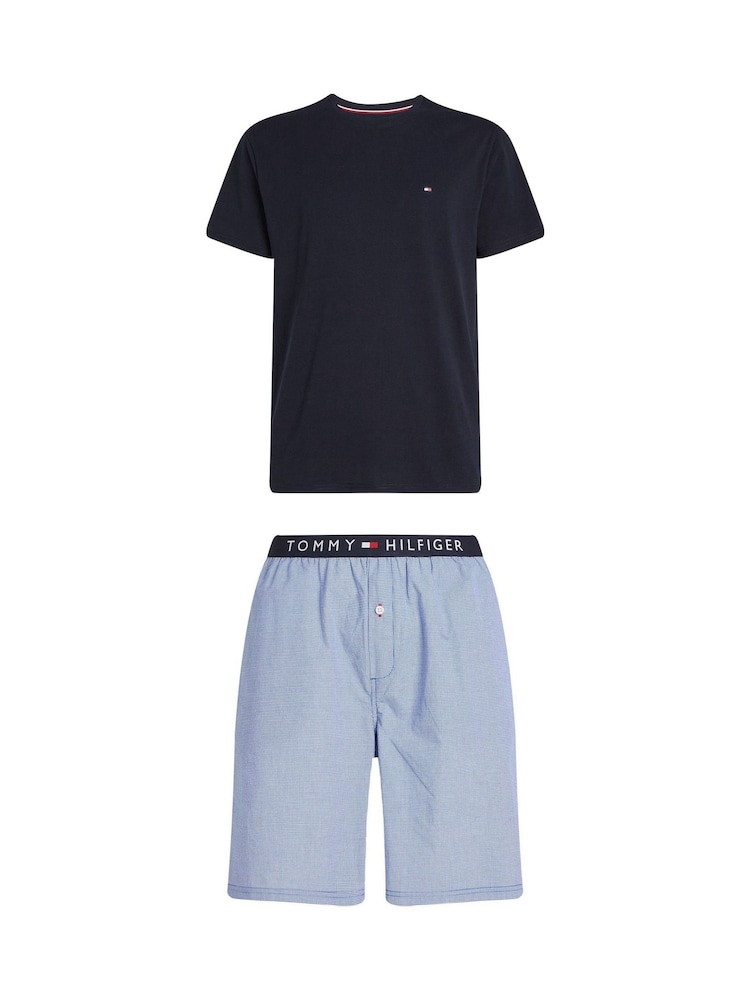 Tommy Hilfiger Blue 100% Cotton Pyjama Set - Image 4 of 6
