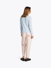 Albastru deschis - Pulover rotund Tommy Hilfiger Cotton Cable Guler - Image 3 of 6