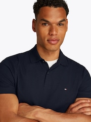Blau - Tommy Hilfiger Regular Fit Stripe Pique Short Sleeve Polo Shirt - Bild 4 von 6