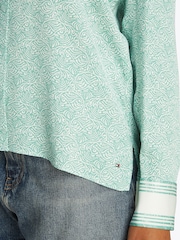 Tommy Hilfiger Green Regular Fit Satin Long Sleeve Shirt - Image 5 of 8