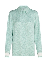 Tommy Hilfiger Green Regular Fit Satin Long Sleeve Shirt - Image 6 of 8
