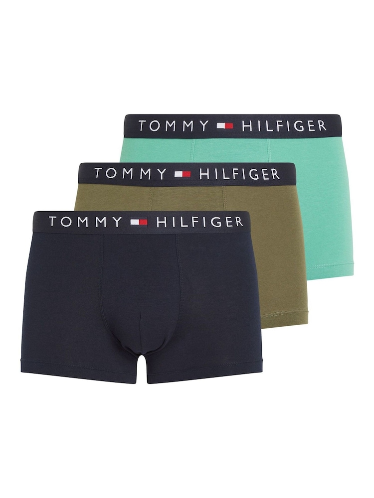 Tommy Hilfiger Green Trunks 3 Pack - Image 1 of 5