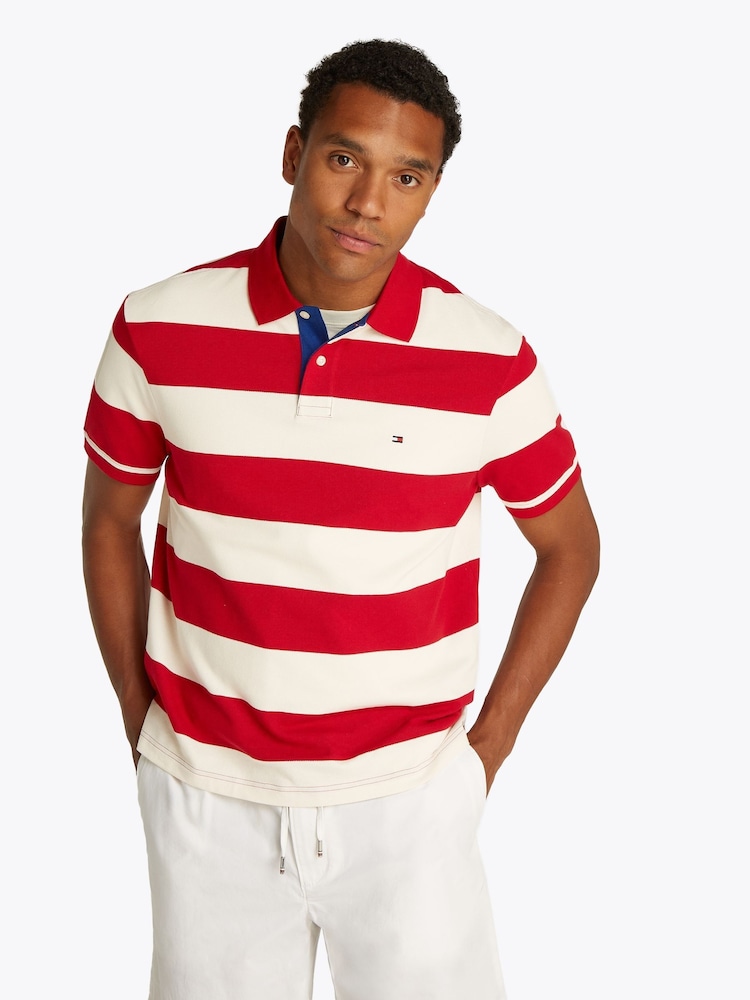 Tommy Hilfiger Red Short Sleeve Polo Shirt - Image 1 of 6