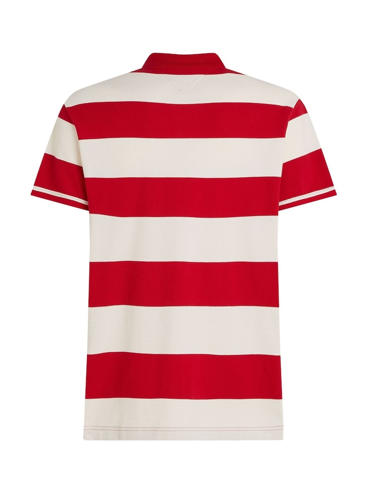 Tommy Hilfiger Red Short Sleeve Polo Shirt - Image 6 of 6