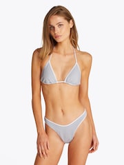 Tommy Hilfiger Blue High Leg Cheeky Bikini Bottoms - Image 1 of 5