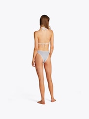 Tommy Hilfiger Blue High Leg Cheeky Bikini Bottoms - Image 3 of 5