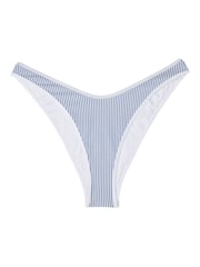 Tommy Hilfiger Blue High Leg Cheeky Bikini Bottoms - Image 4 of 5