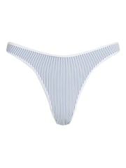 Tommy Hilfiger Blue High Leg Cheeky Bikini Bottoms - Image 5 of 5