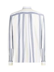 Tommy Hilfiger White Relaxed Heritage Stripe Oxford Shirt - Image 6 of 6