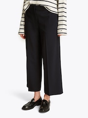 Tommy Hilfiger Black Low Waist Stretch Wide Leg Crop Trousers - Image 1 of 6