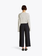 Tommy Hilfiger Black Low Waist Stretch Wide Leg Crop Trousers - Image 3 of 6