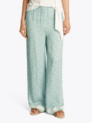 Tommy Hilfiger Green Satin Pull On Trousers - Image 1 of 6