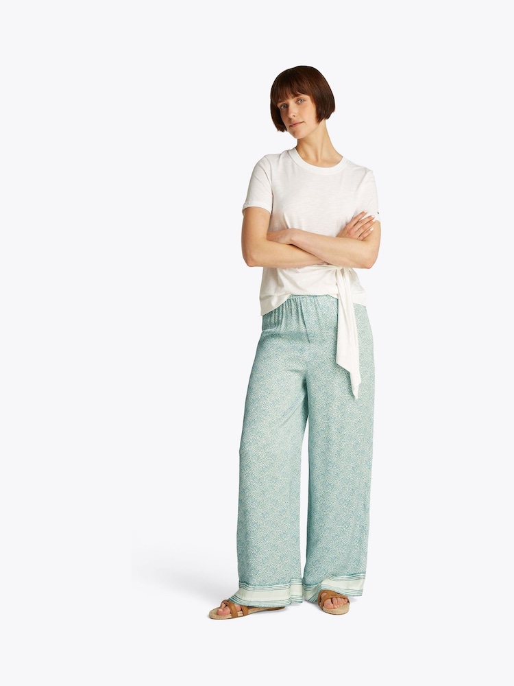 Tommy Hilfiger Green Satin Pull On Trousers - Image 2 of 6