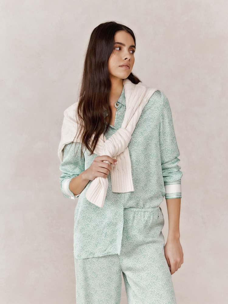 Tommy Hilfiger Green Satin Pull On Trousers - Image 2 of 7 Tommy Hilfiger Green Satin Pull On Trousers - Image 2 of 7