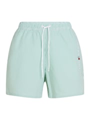 Tommy Hilfiger Green Medium Length Stripe Drawstring Swim Trunks - Image 4 of 5