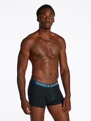 Tommy Hilfiger Blue Waistband Trunks 3 Pack - Image 2 of 5
