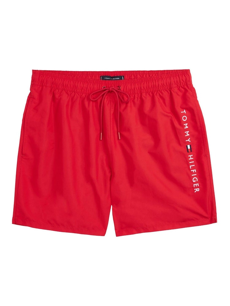 Tommy Hilfiger Red Medium Length Drawstring Swim Trunks - Image 4 of 5