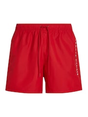 Tommy Hilfiger Red Medium Length Drawstring Swim Trunks - Image 5 of 5