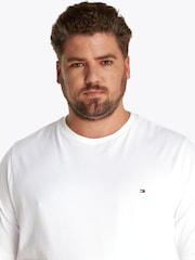 Tommy Hilfiger White Regular Fit Plus Essential 100% Cotton T-Shirt - Image 4 of 6