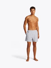 Tommy Hilfiger White Medium Length Stripe Drawstring Swim Trunks - Image 2 of 5