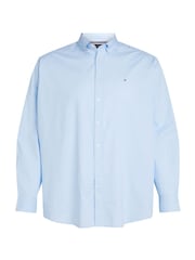 Tommy Hilfiger Blue Regular Fit Plus Flex Poplin 100% Cotton Shirt - Image 5 of 6