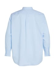 Tommy Hilfiger Blue Regular Fit Plus Flex Poplin 100% Cotton Shirt - Image 6 of 6